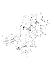 Hydro Pump Assembly Diagram and Parts List for M48-HN 53BB5E6V750-20-HP-OHV Cub Cadet Lawn Tractor